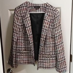 Talbots Black and White Checkered Blazer